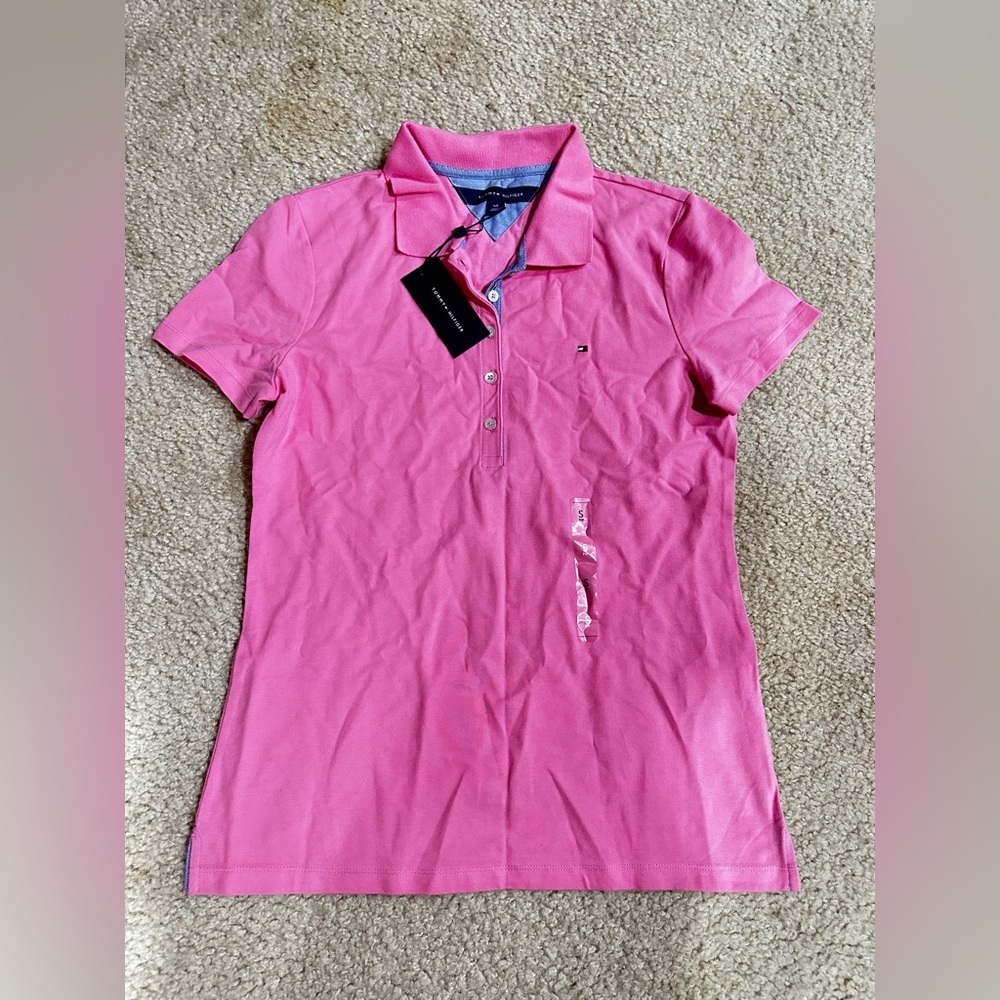 TOMMY HILFIGER WOMEN’s POLO PINK SMALL